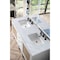 James Martin Vanities Addison 60in Double Vanity, Glossy White w/ 3 CM Carrara White Top E444-V60D-GW-3CAR - alternate 3